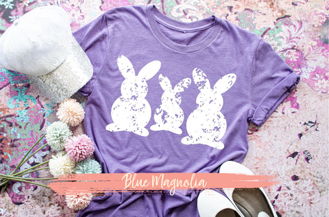3 Bunnies - White Print