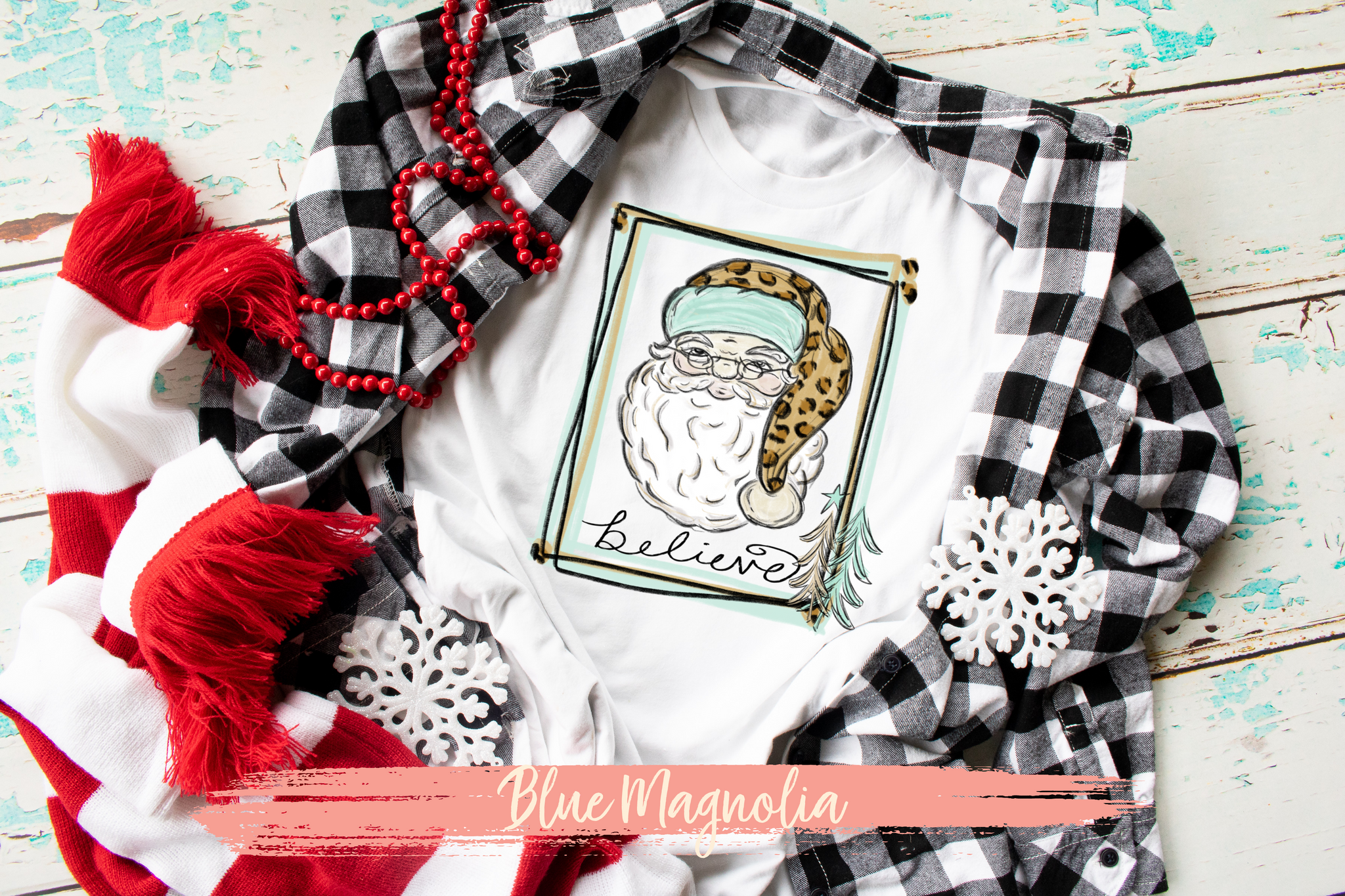 Believe Santa Leopard Hat