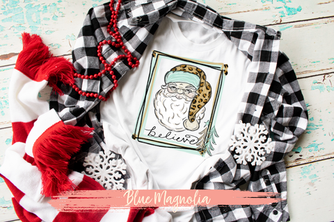 Believe Santa Leopard Hat