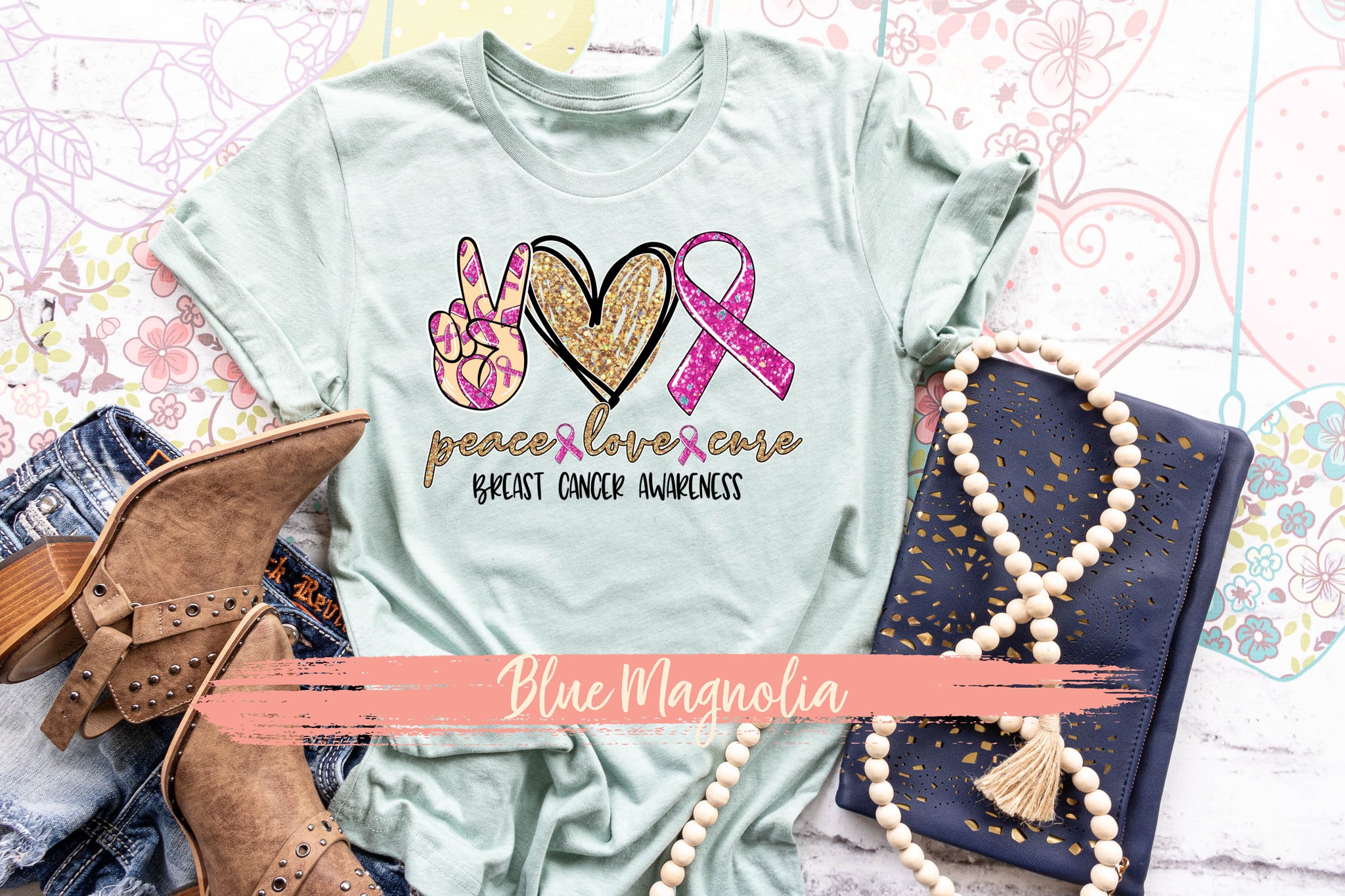 Peace Love Cure - Breast Cancer