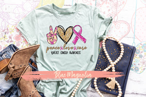 Peace Love Cure - Breast Cancer