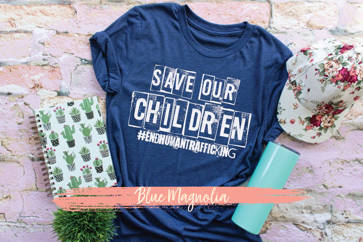 Save Our Children - Human Trafficking - White Print