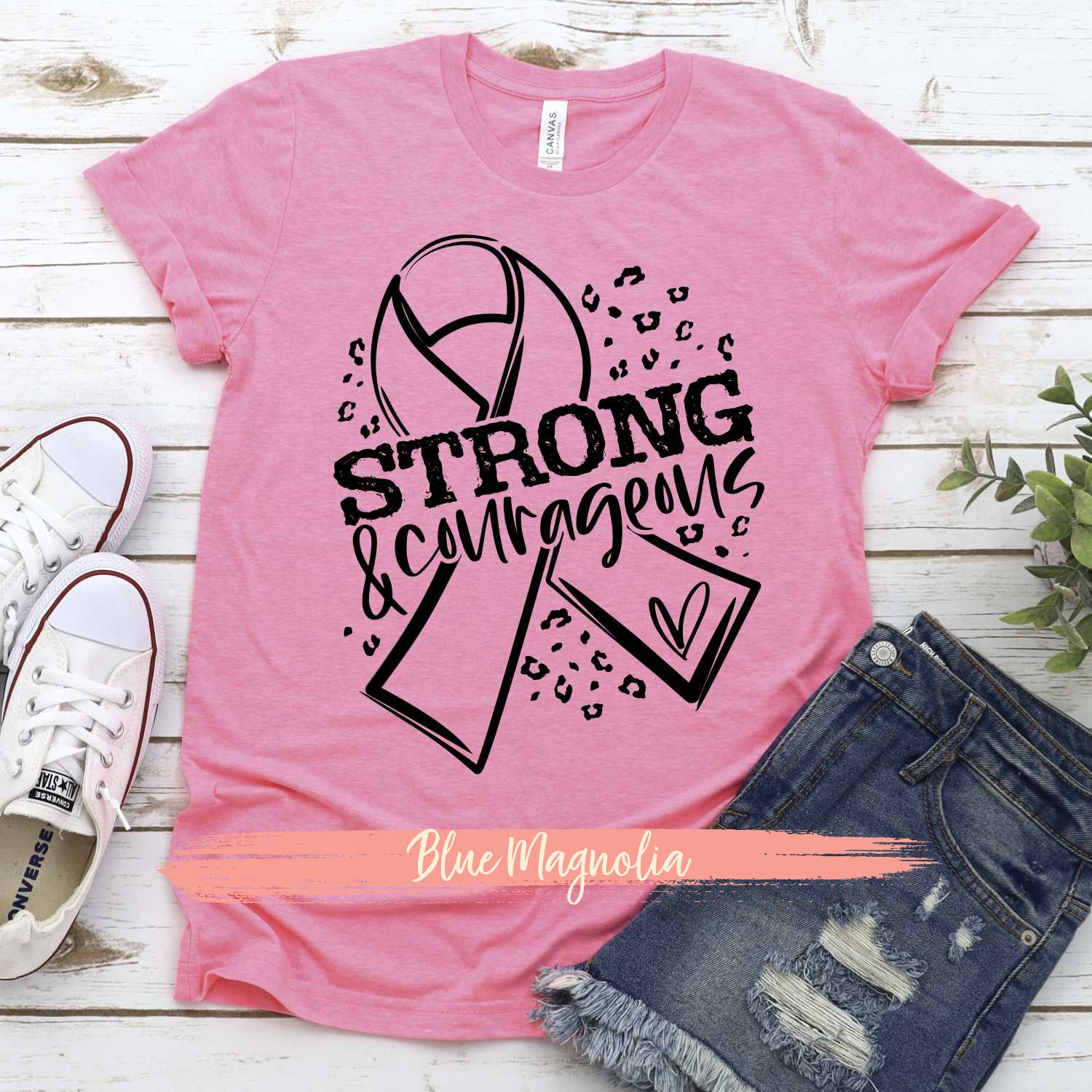 Strong & Courageous Leopard - Breast Cancer